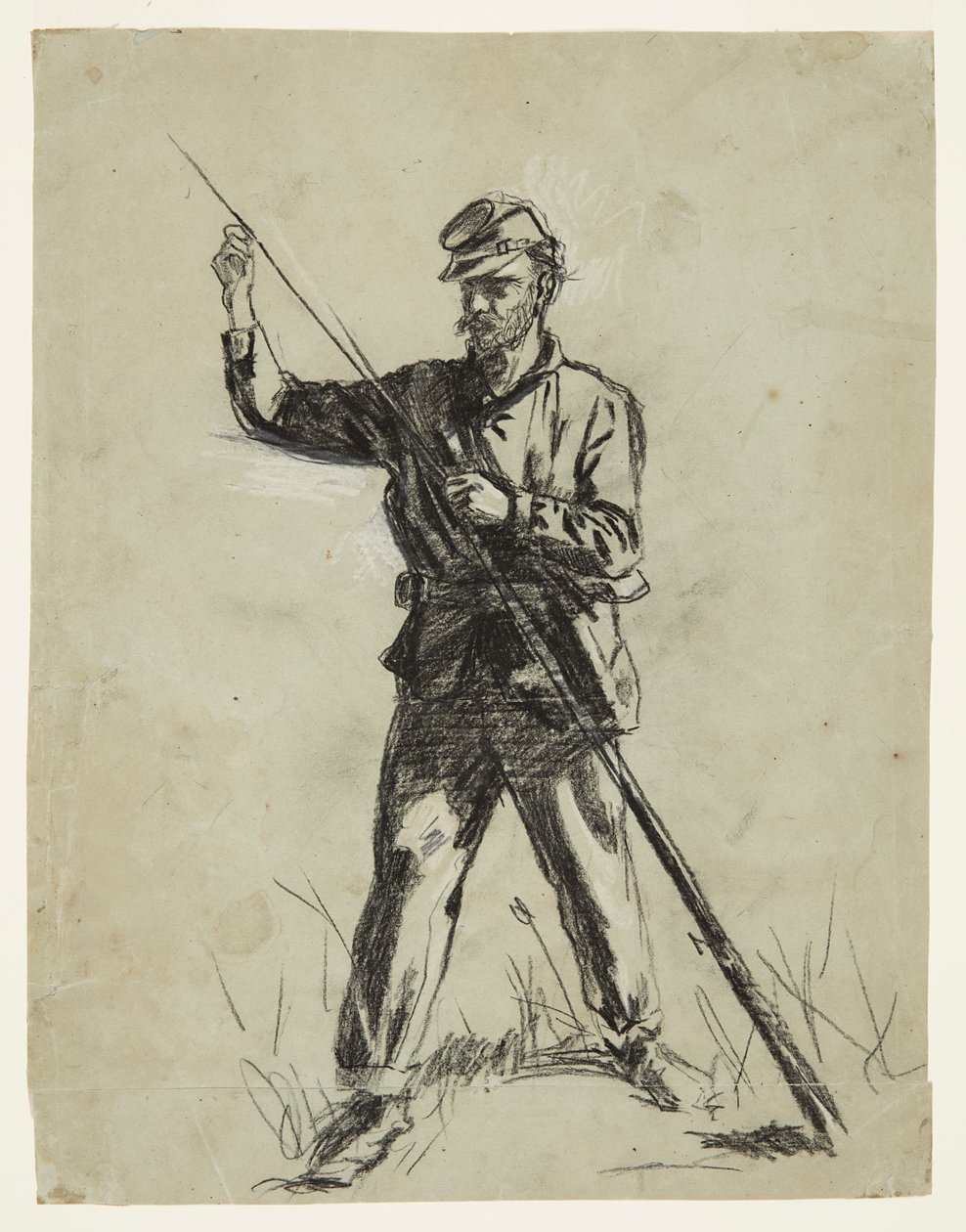 Soldado de cavalaria carregando um rifle de Winslow Homer