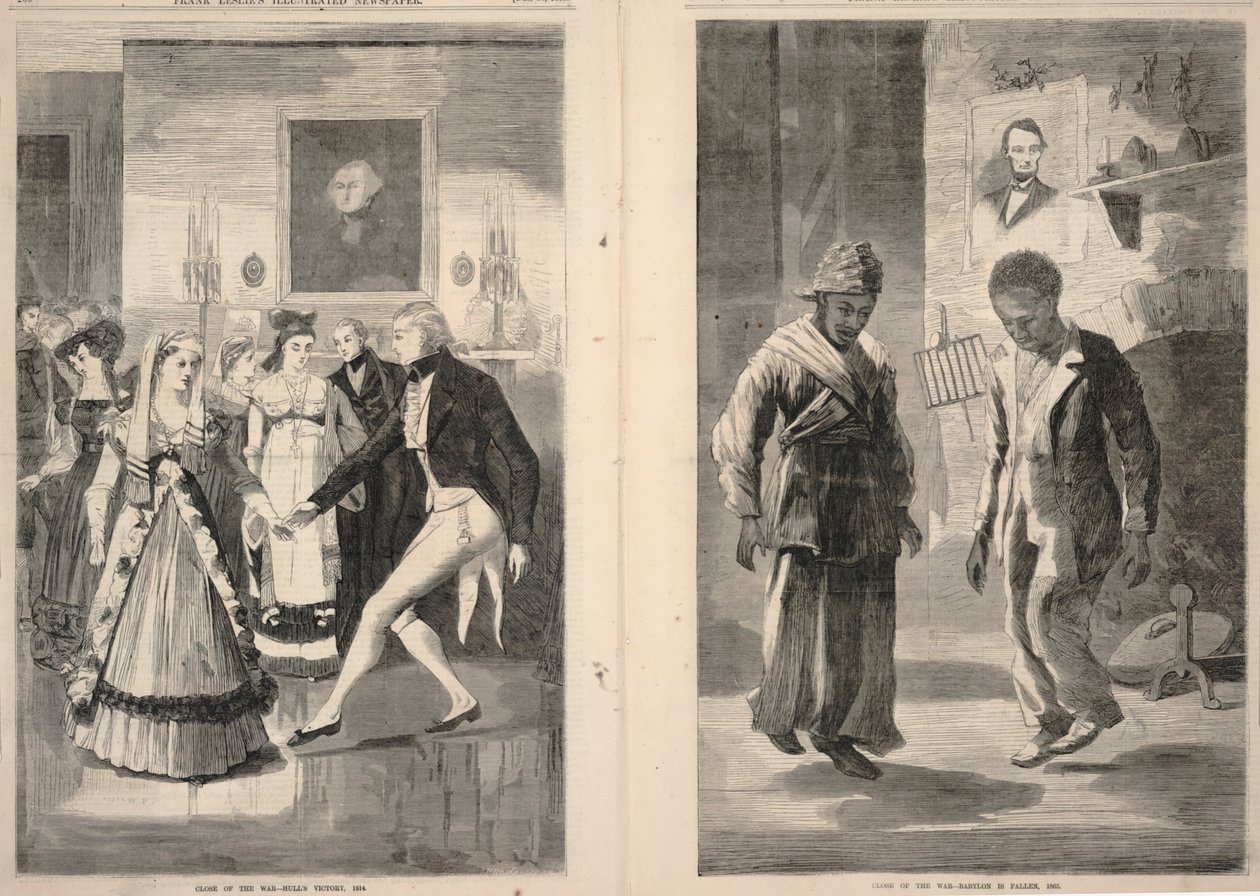 Fim da Guerra - Vitória de Hull, 1814/Fim da Guerra - A Babilónia caiu, 1865, do Frank Leslie