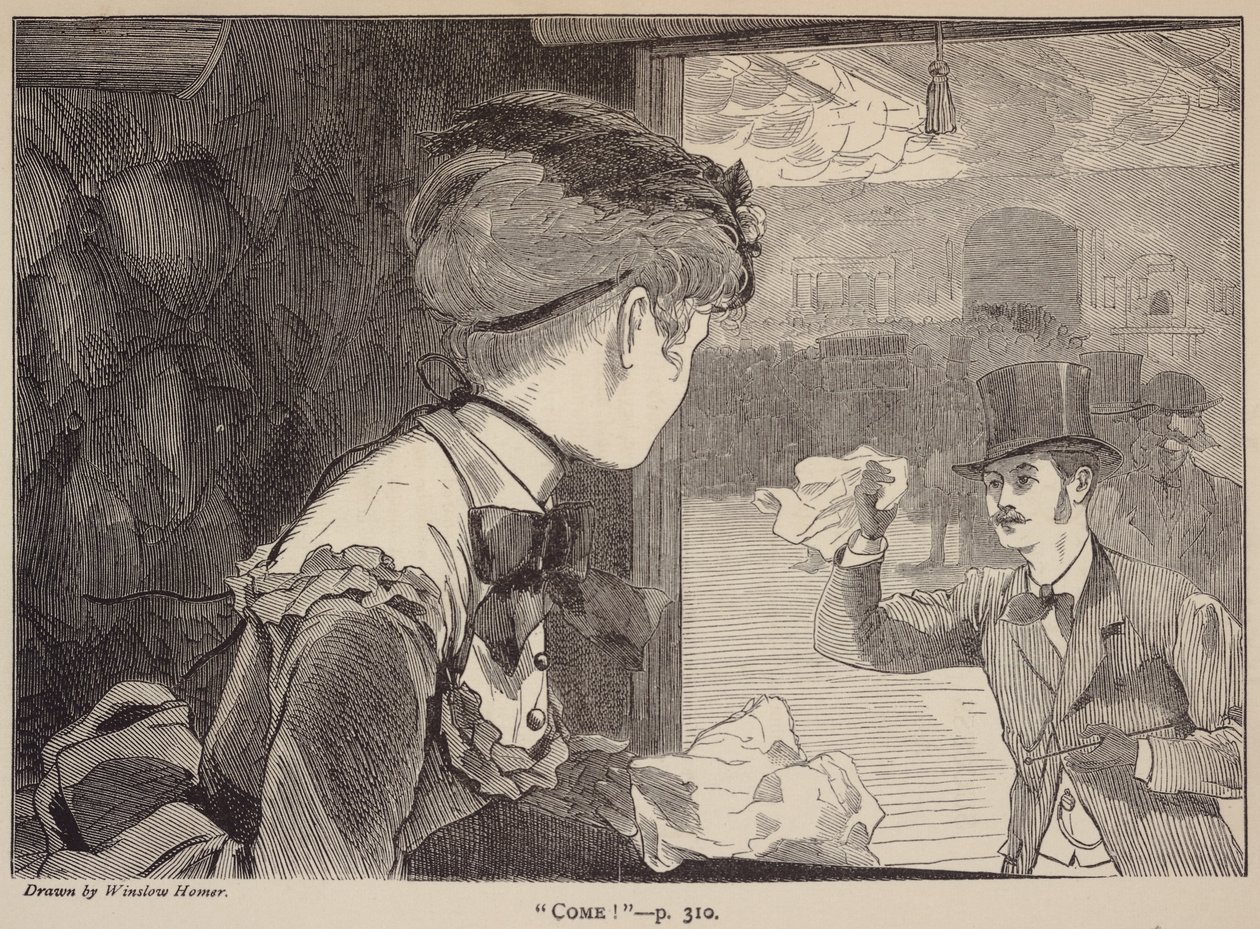 "Vem!", de A Galáxia, setembro de 1869 de Winslow Homer