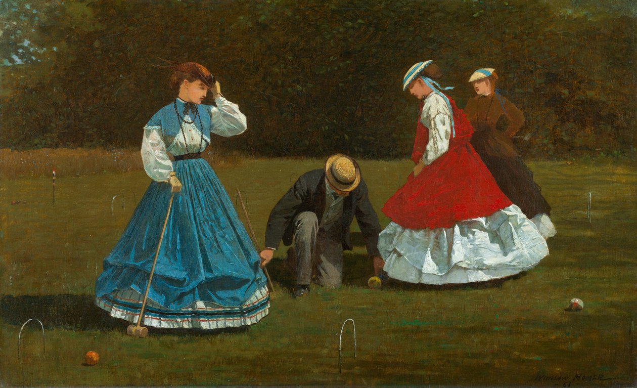 Cena de Croquet, 1866. de Winslow Homer