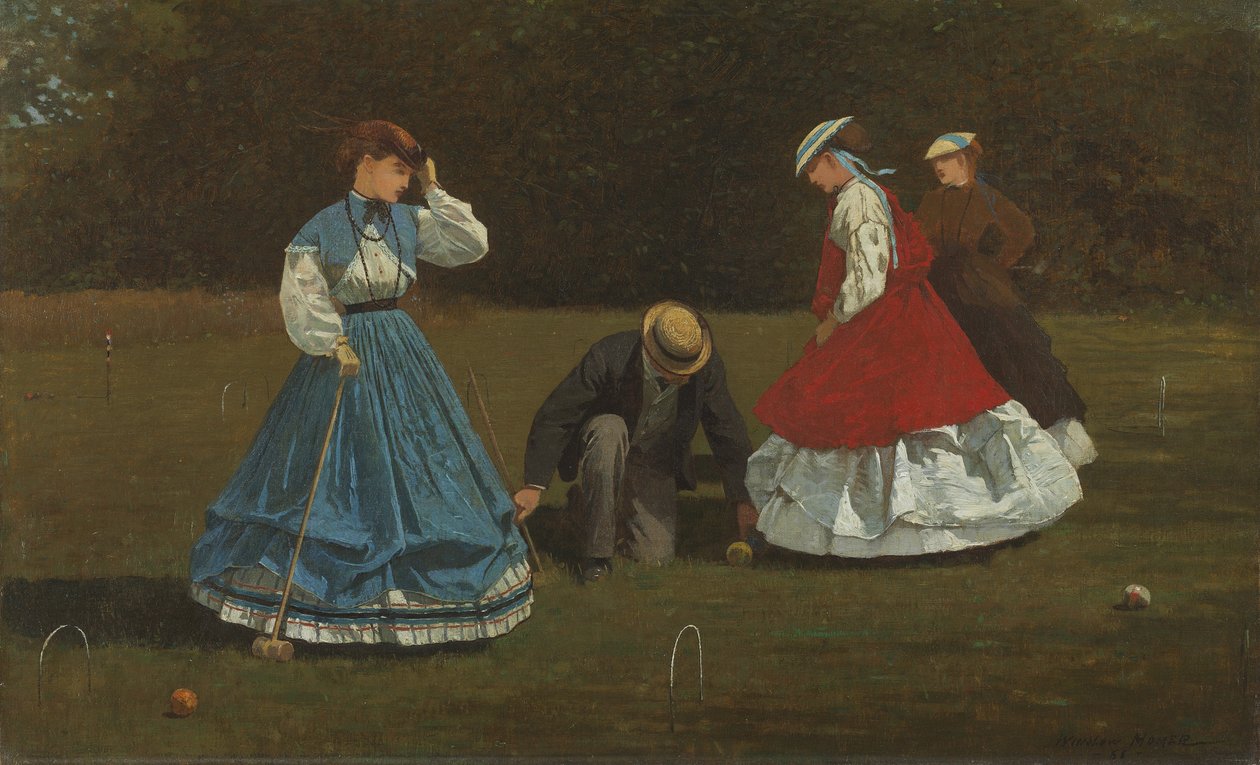 Cena de Croquet, 1866 de Winslow Homer