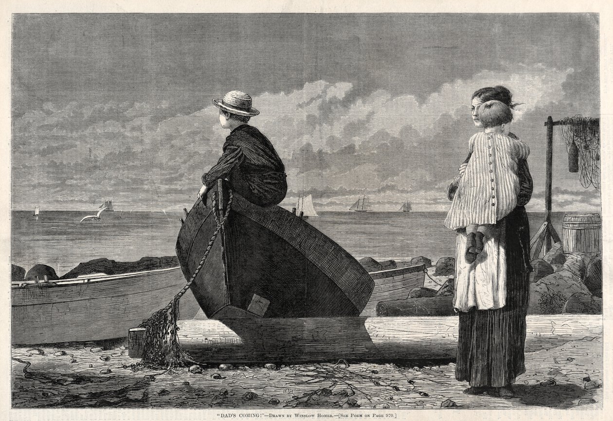 «O pai vem aí!» de Winslow Homer