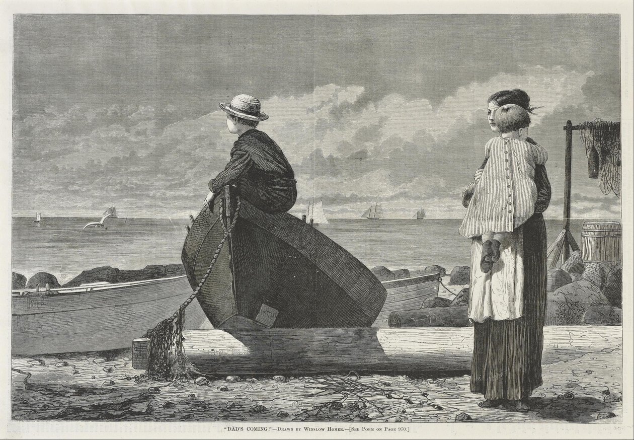 O pai está a chegar! de Winslow Homer