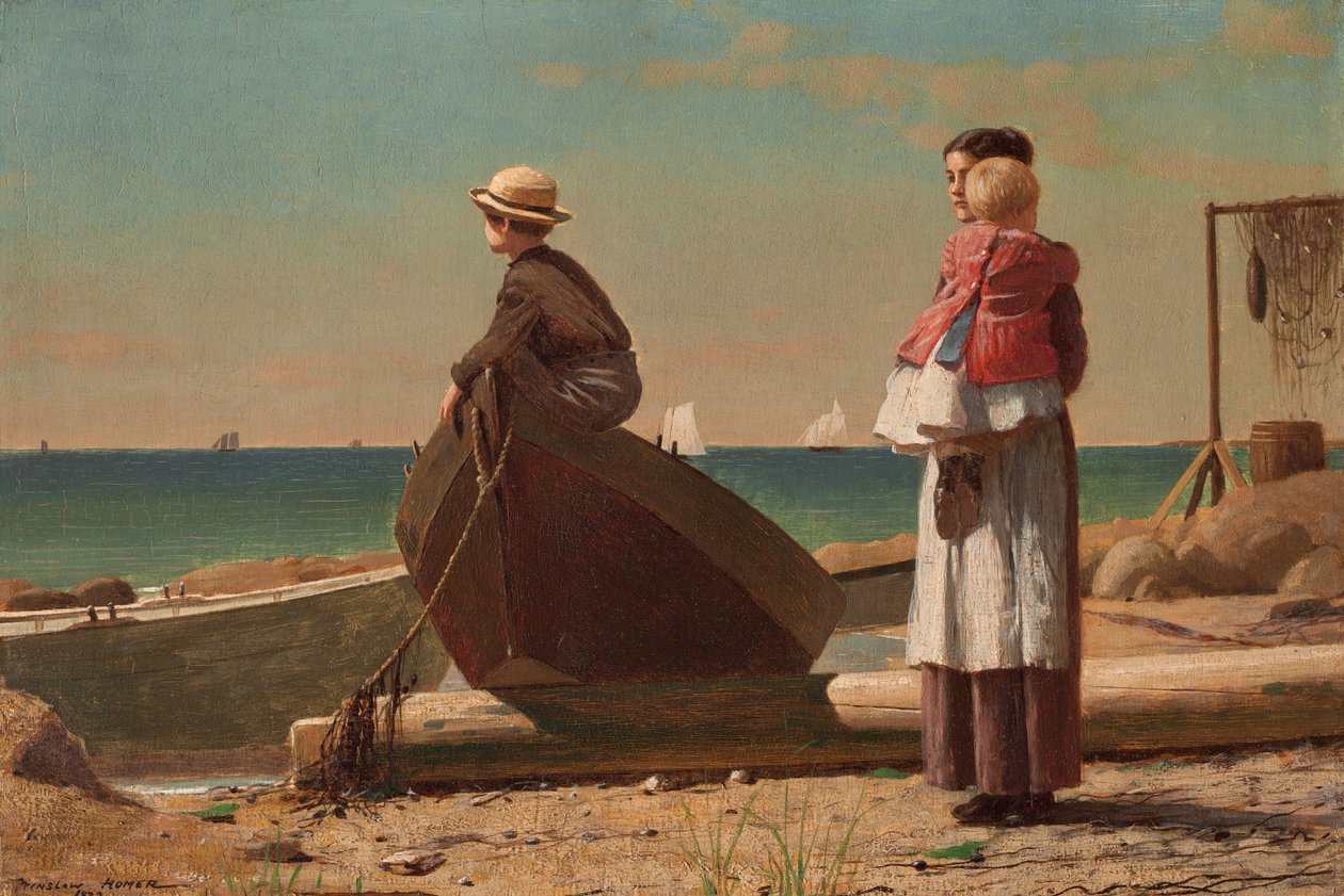 O pai está a chegar!, 1873. de Winslow Homer