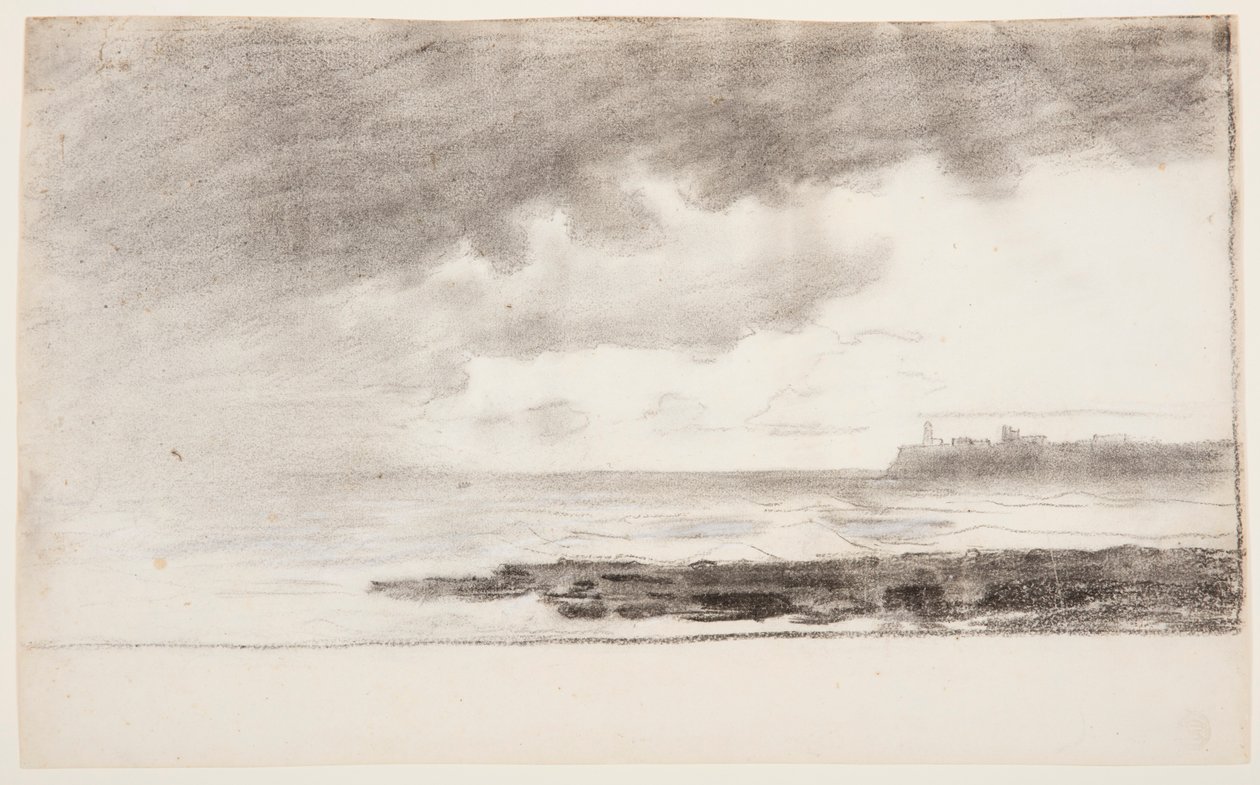 Desenho, Baía de Cullercoats, Inglaterra, 1881 de Winslow Homer