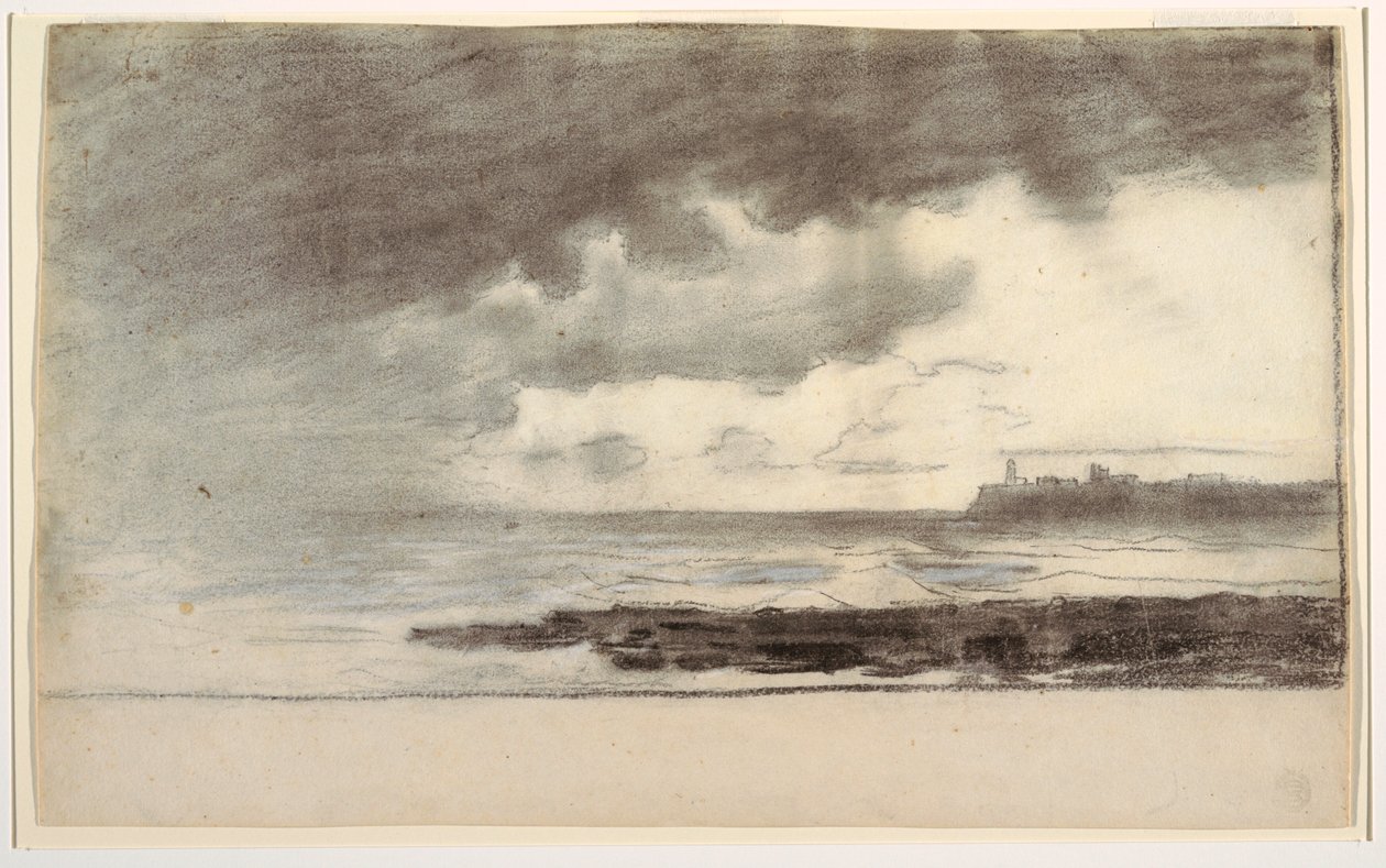 Desenho, Baía de Cullercoats, Inglaterra, 1881 de Winslow Homer