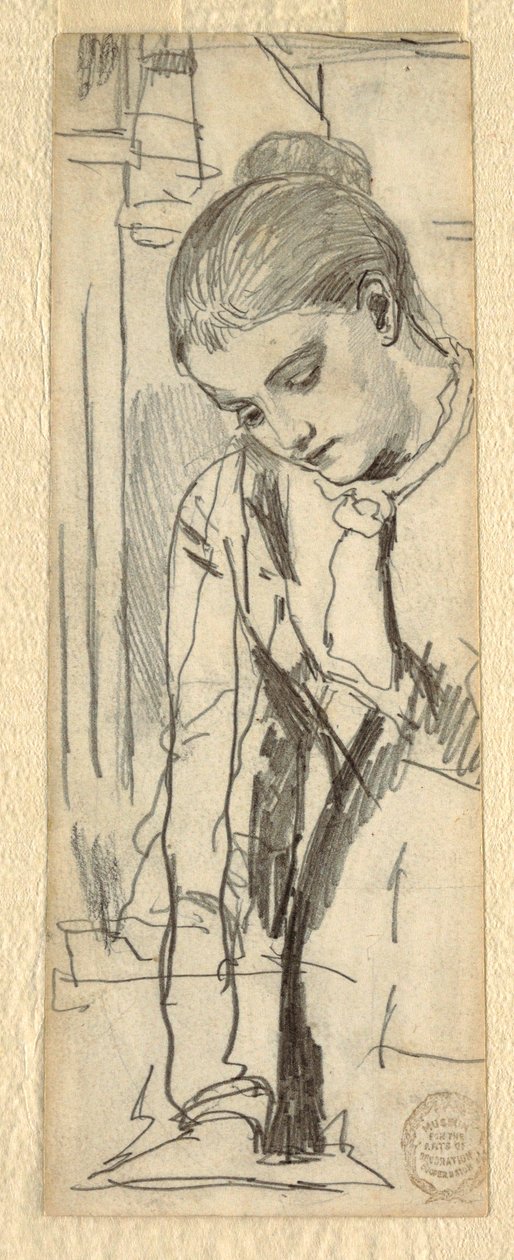 Desenho, Figura de uma mulher, 1870-80 de Winslow Homer