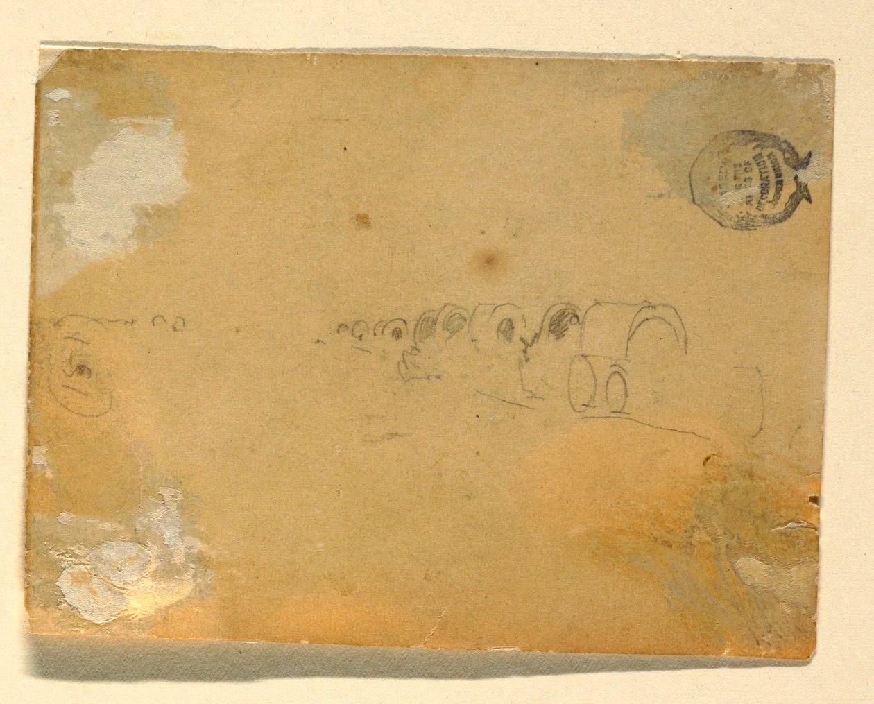 Desenho, esboço de um comboio de vagões, 1862 de Winslow Homer
