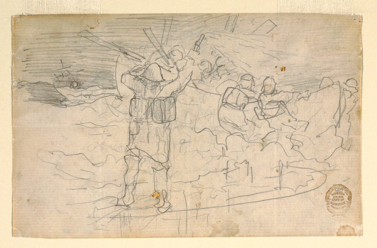 Desenho, Luz vermelha, provavelmente 1883 de Winslow Homer