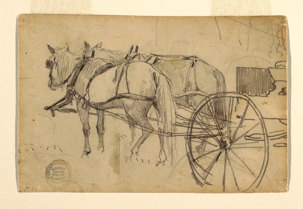 Desenho, Estudo para "A Excursão ao Piquenique", 1868 de Winslow Homer
