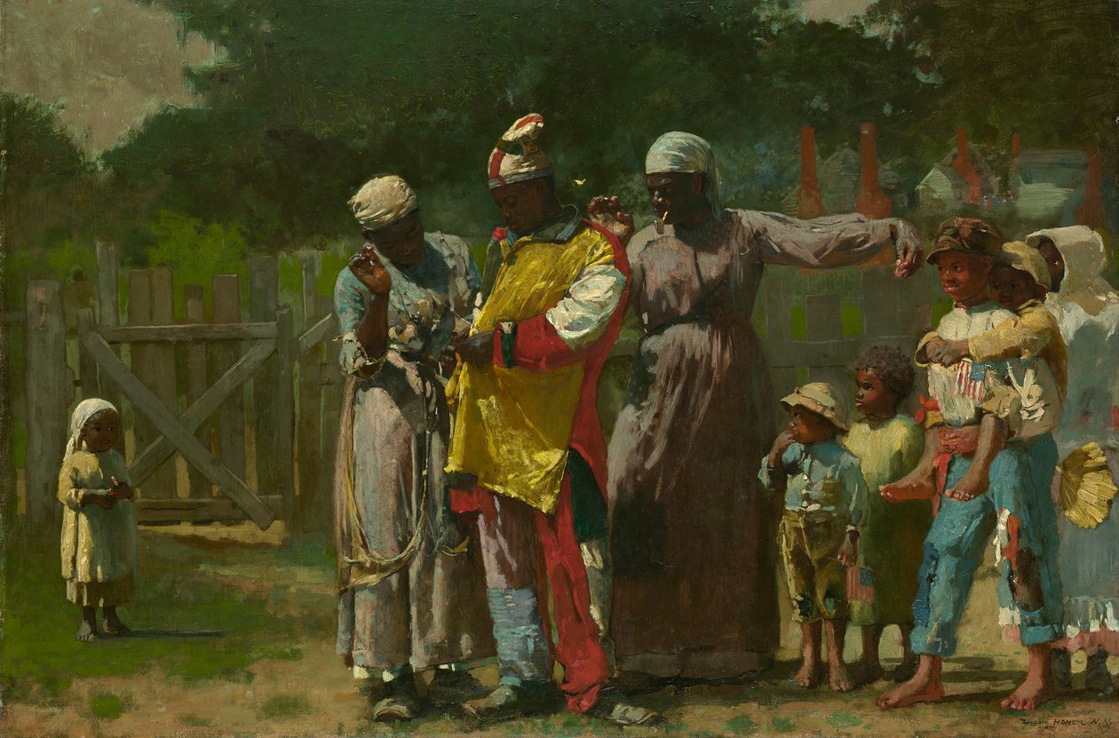 Vestir-se para o Carnaval, 1877. de Winslow Homer