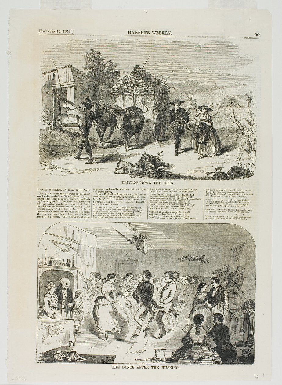 Conduzir o milho para casa e A dança depois do descasque de Winslow Homer