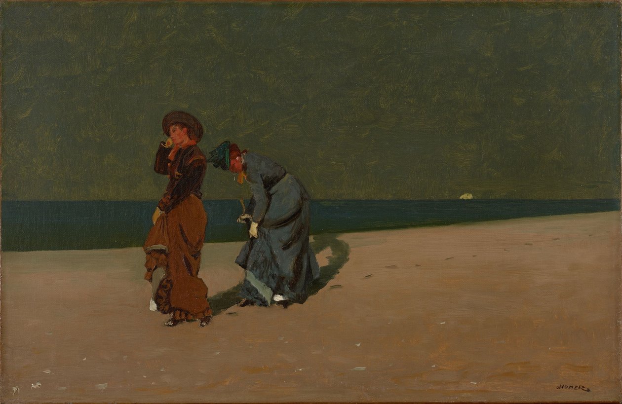 Noite na praia de Winslow Homer