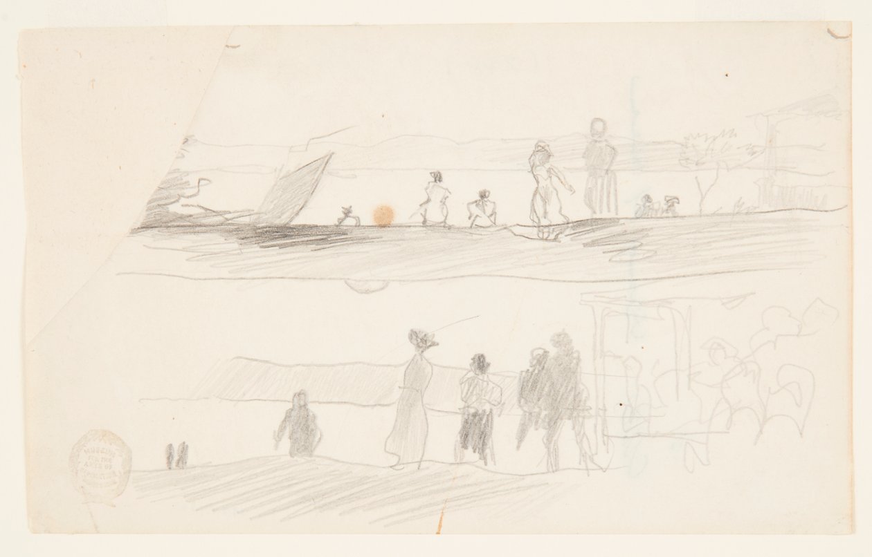 Figuras olhando para uma baía de Winslow Homer