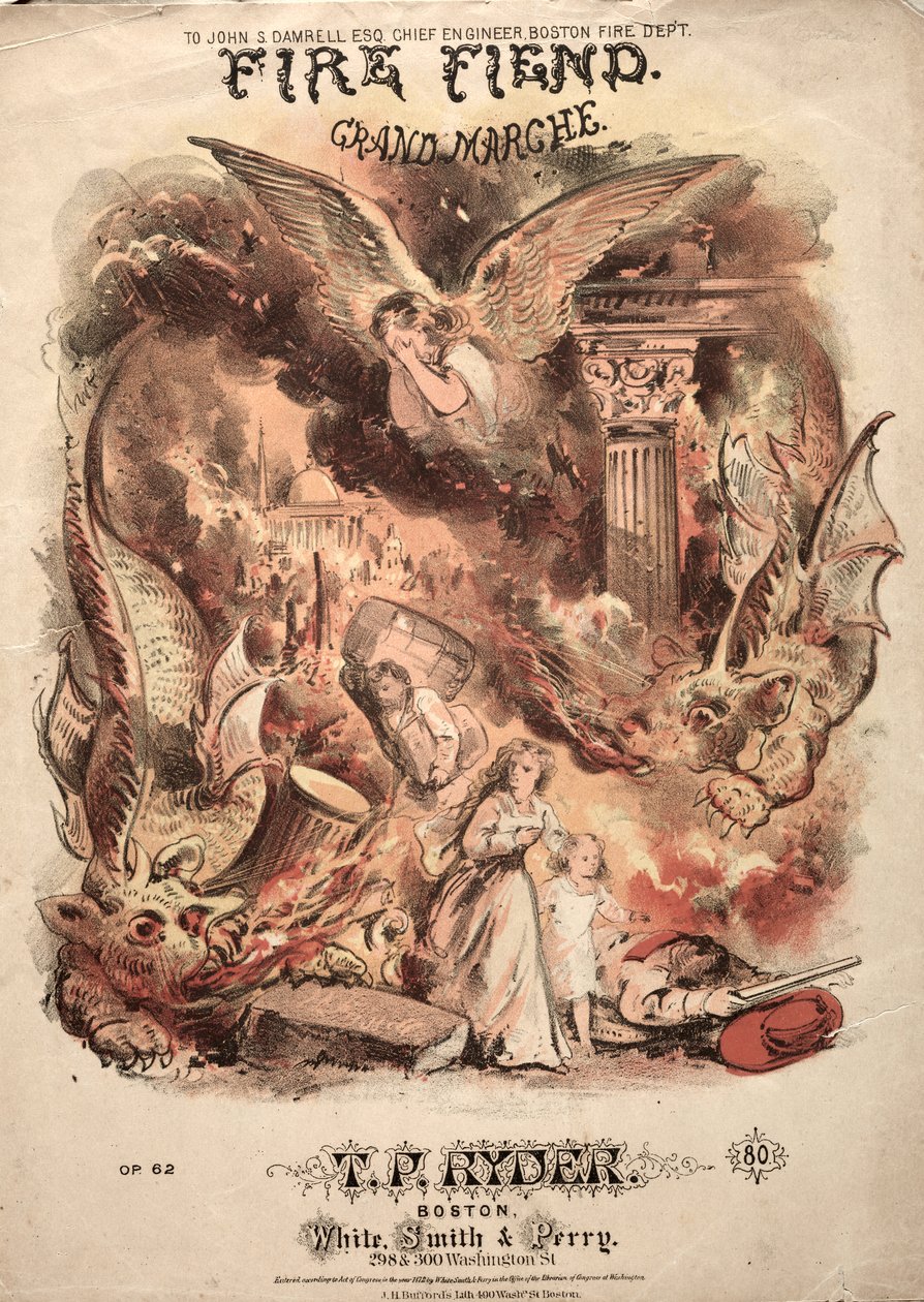 Fire Fiend - Capa da partitura de Winslow Homer
