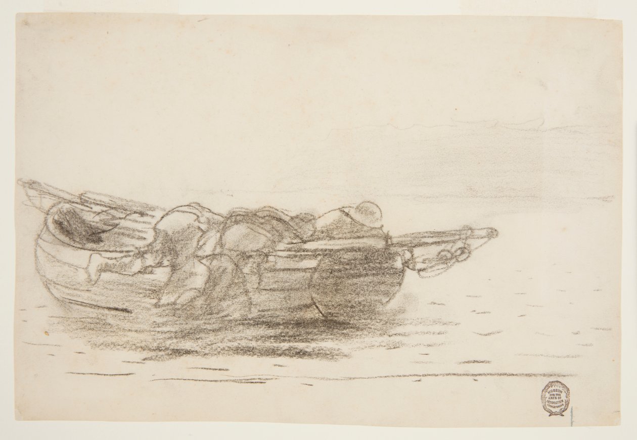 Pescadores escalando Gunwales, Cullercoats, Inglaterra de Winslow Homer