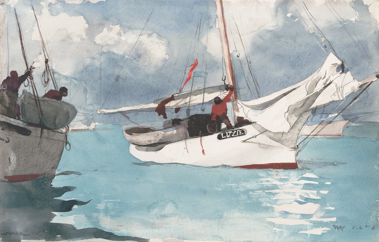 Barcos pesqueiros, Key West de Winslow Homer