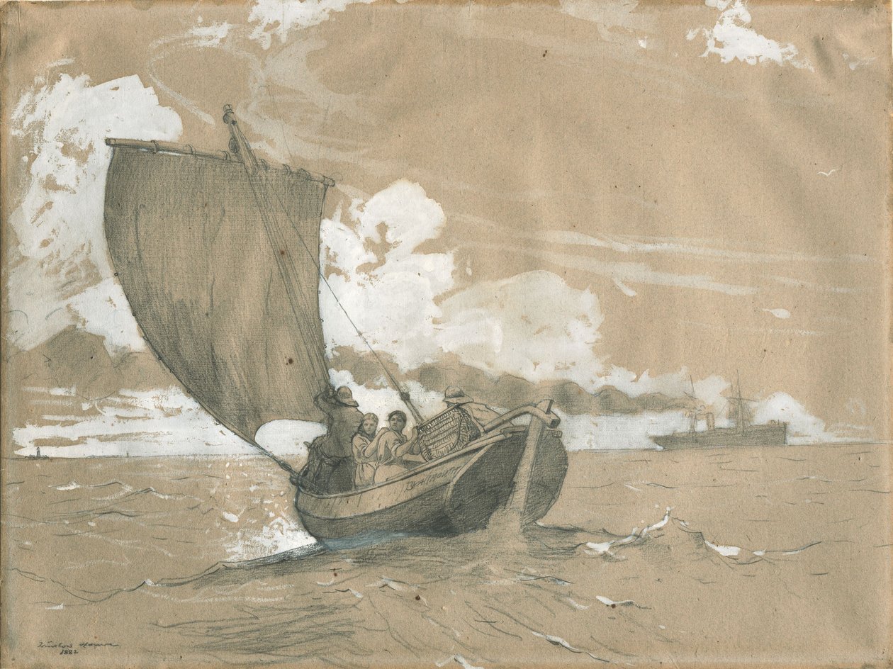 Pesca ao largo de Scarborough de Winslow Homer