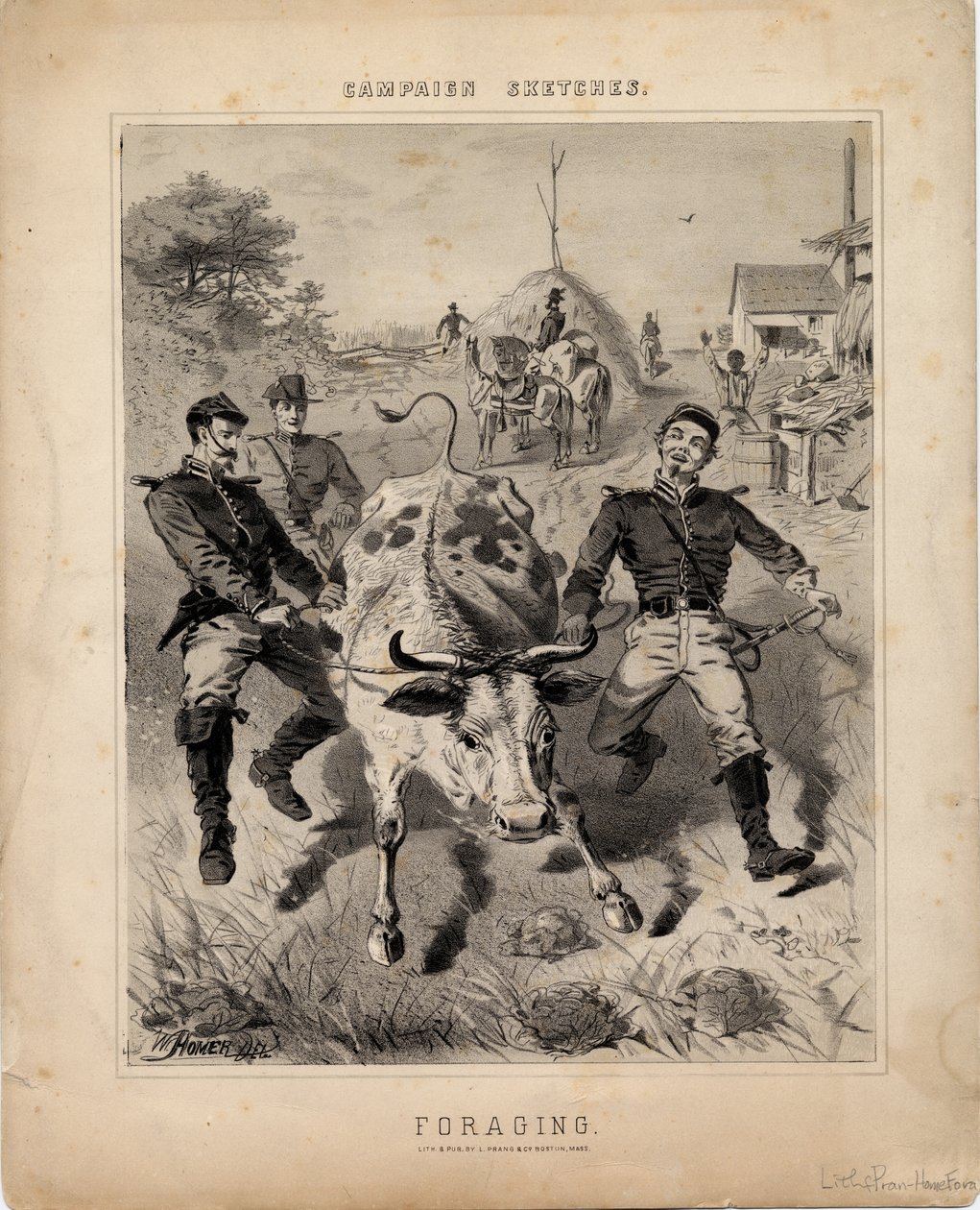 Forrageamento, ilustração de &39;Esboços de campanha&39; de Winslow Homer
