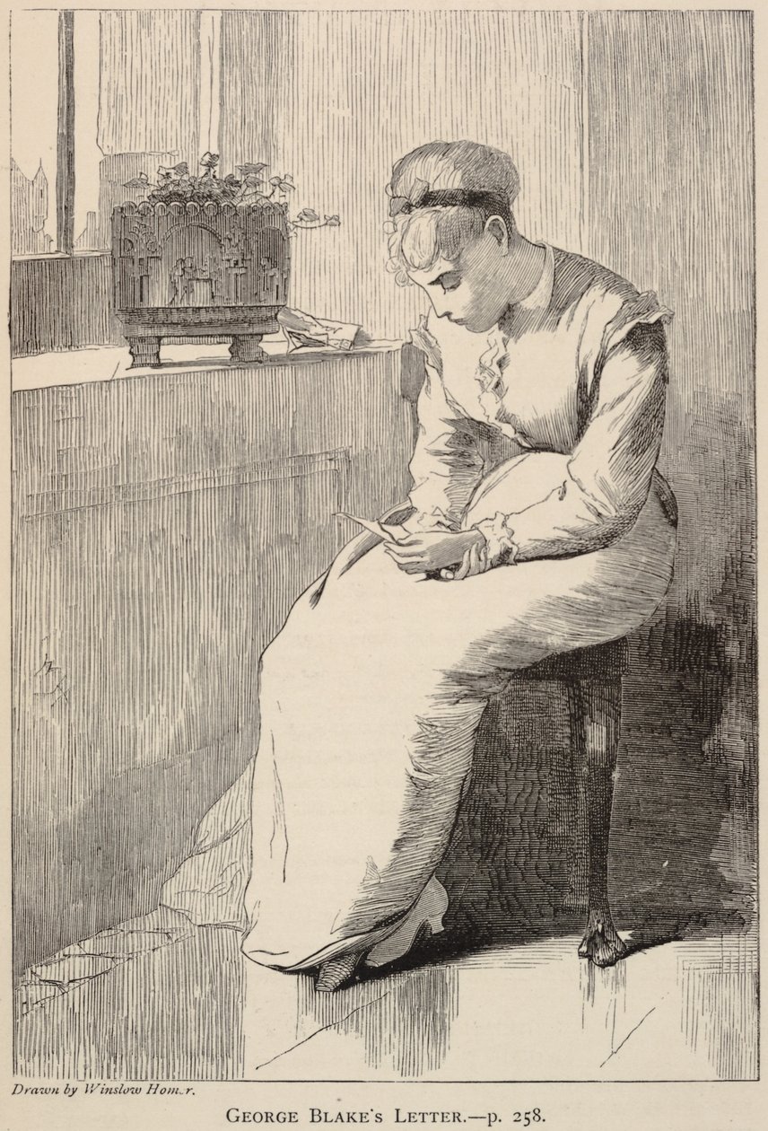 Carta de George Blake, de The Galaxy, janeiro de 1870 de Winslow Homer