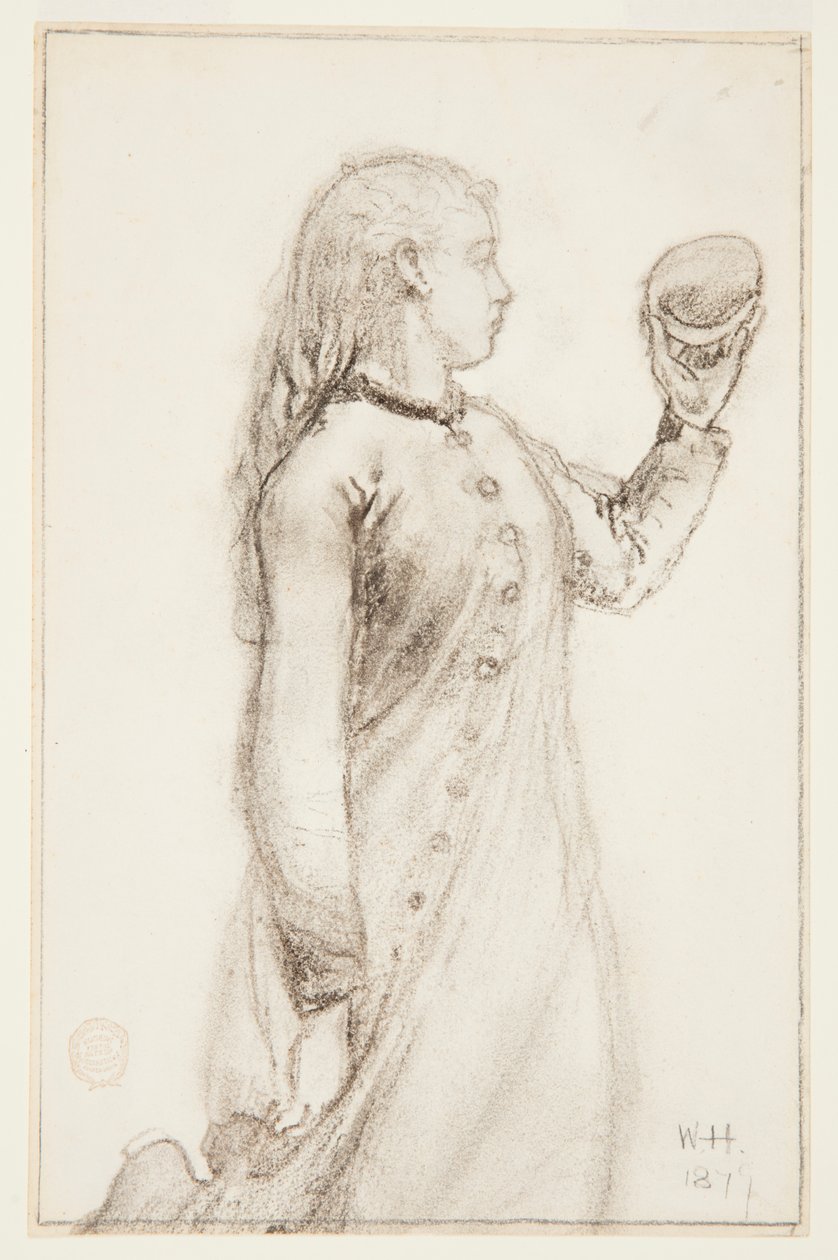 Garota segurando uma concha de Winslow Homer