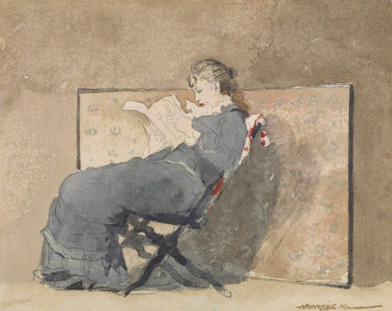 Leitura para raparigas de Winslow Homer