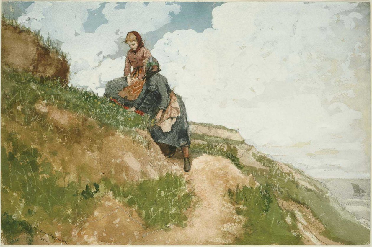 Raparigas num penhasco de Winslow Homer