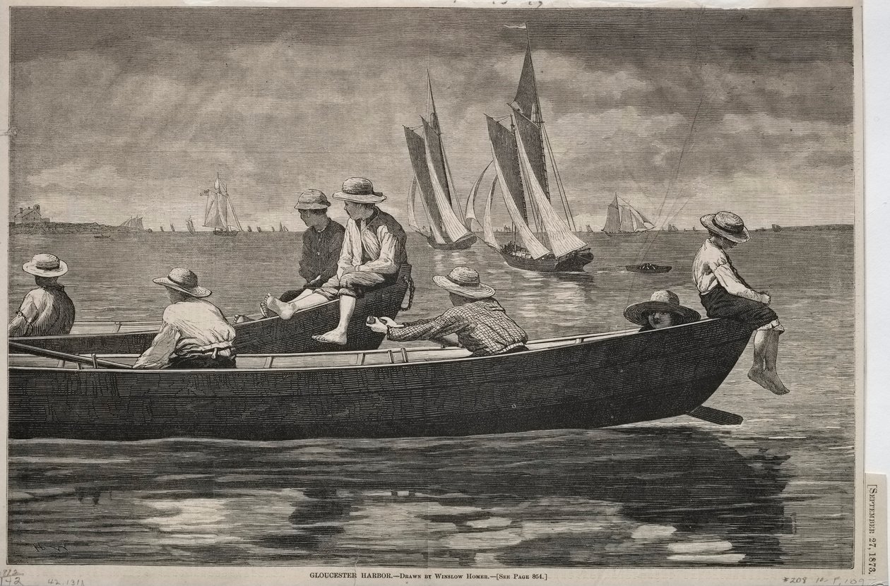 Porto de Gloucester, 1873. de Winslow Homer