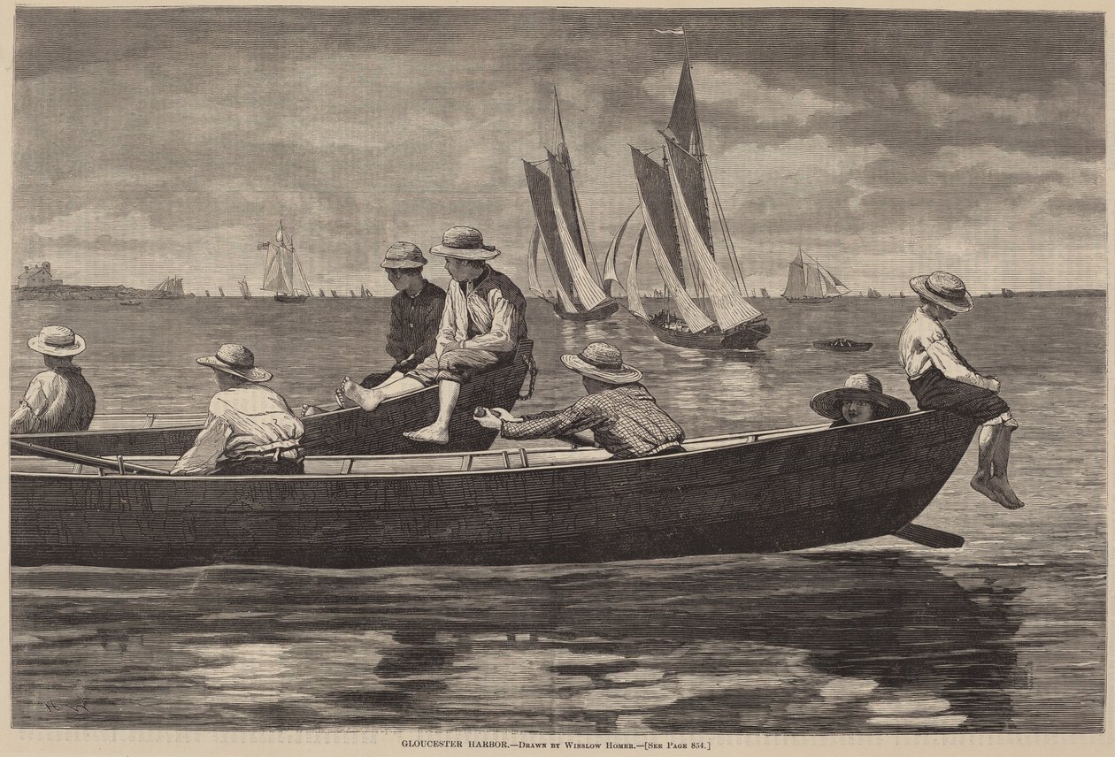 Gloucester Harbor, publicado em 1873. de Winslow Homer