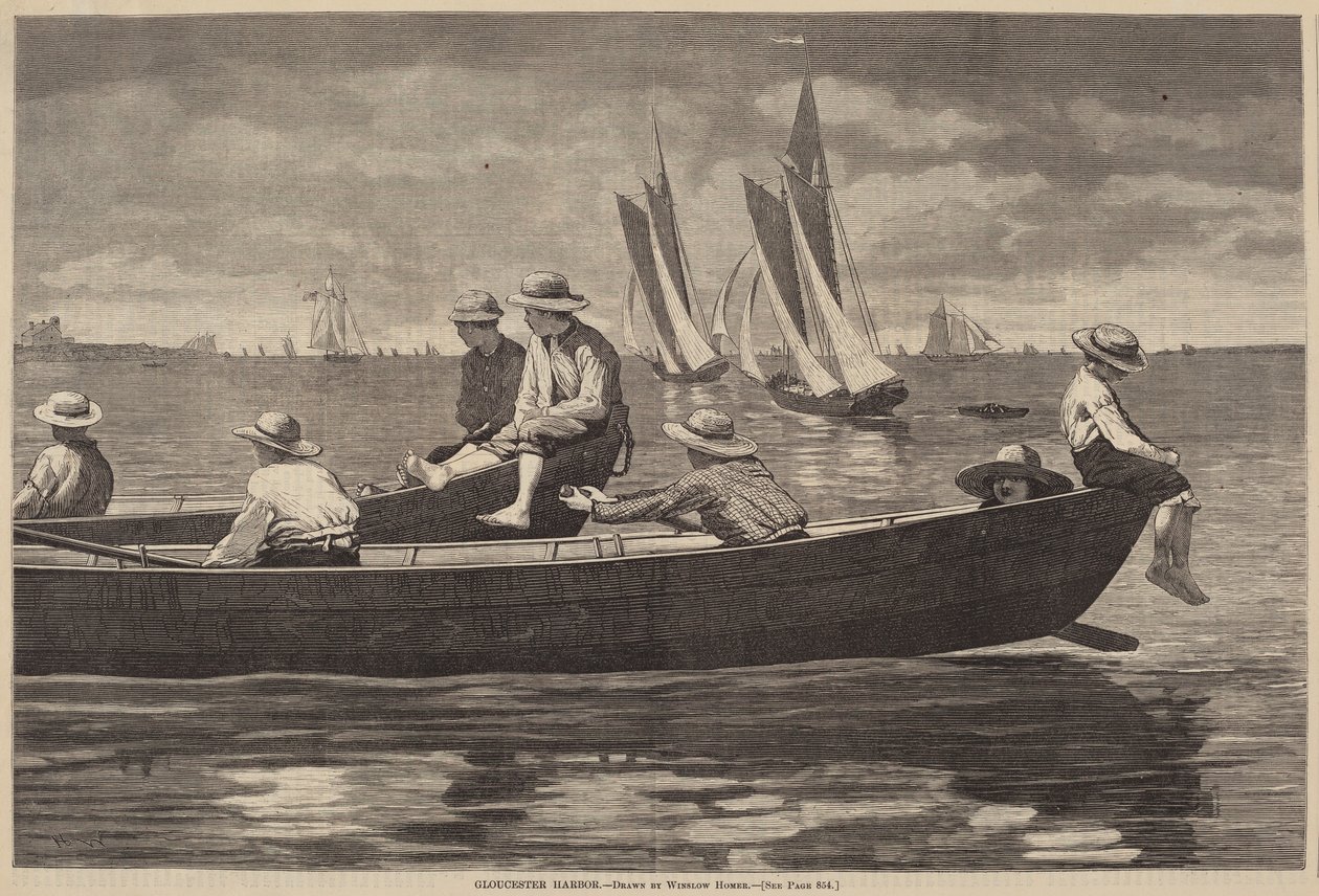Gloucester Harbor, publicado em 1873. de Winslow Homer