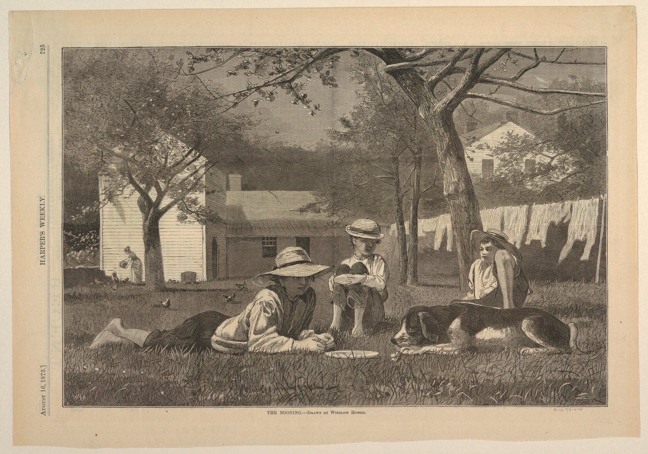 Design gráfico, "The Nooning", agosto de 1873 de Winslow Homer