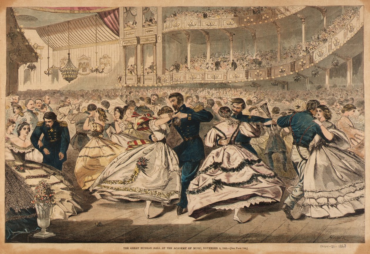 Grande baile russo na Academia de Música - 5 de novembro de 1863 de Winslow Homer