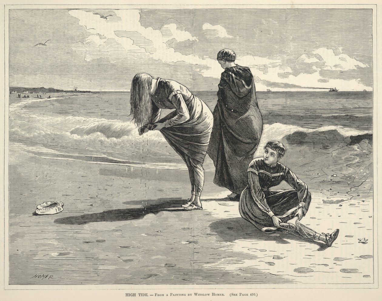 Maré alta, de Every Saturday: An Illustrated Journal of Choice Reading, 6 de agosto de 1870 de Winslow Homer