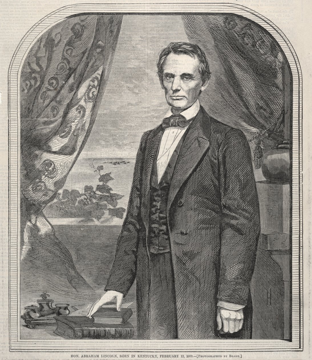 O Exmo. Abraham Lincoln, nascido no Kentucky, a 12 de fevereiro de 1809 de Winslow Homer