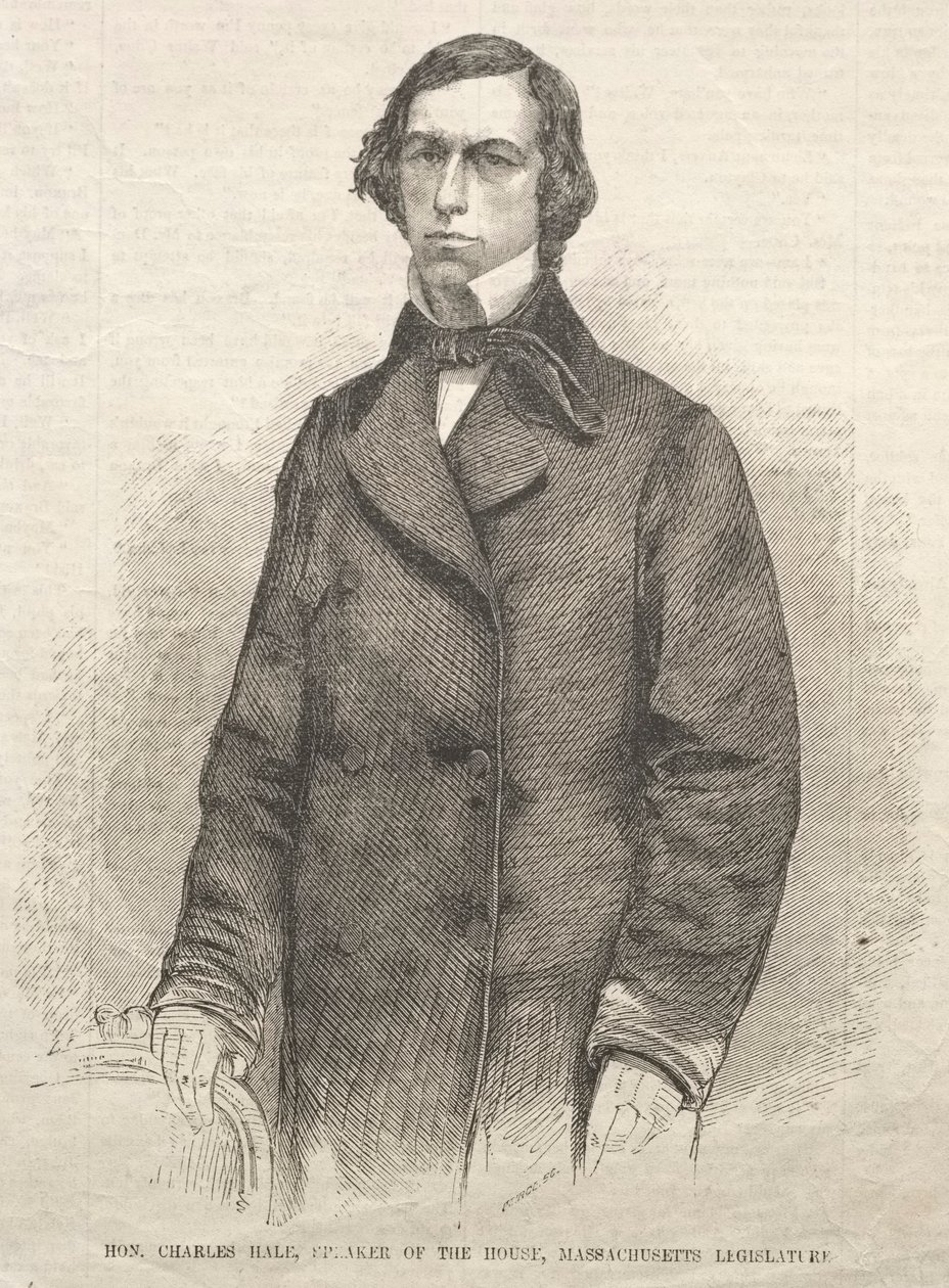 Hon. Charles Hale, Presidente da Câmara, Legislatura de Massachusetts, 1859. de Winslow Homer