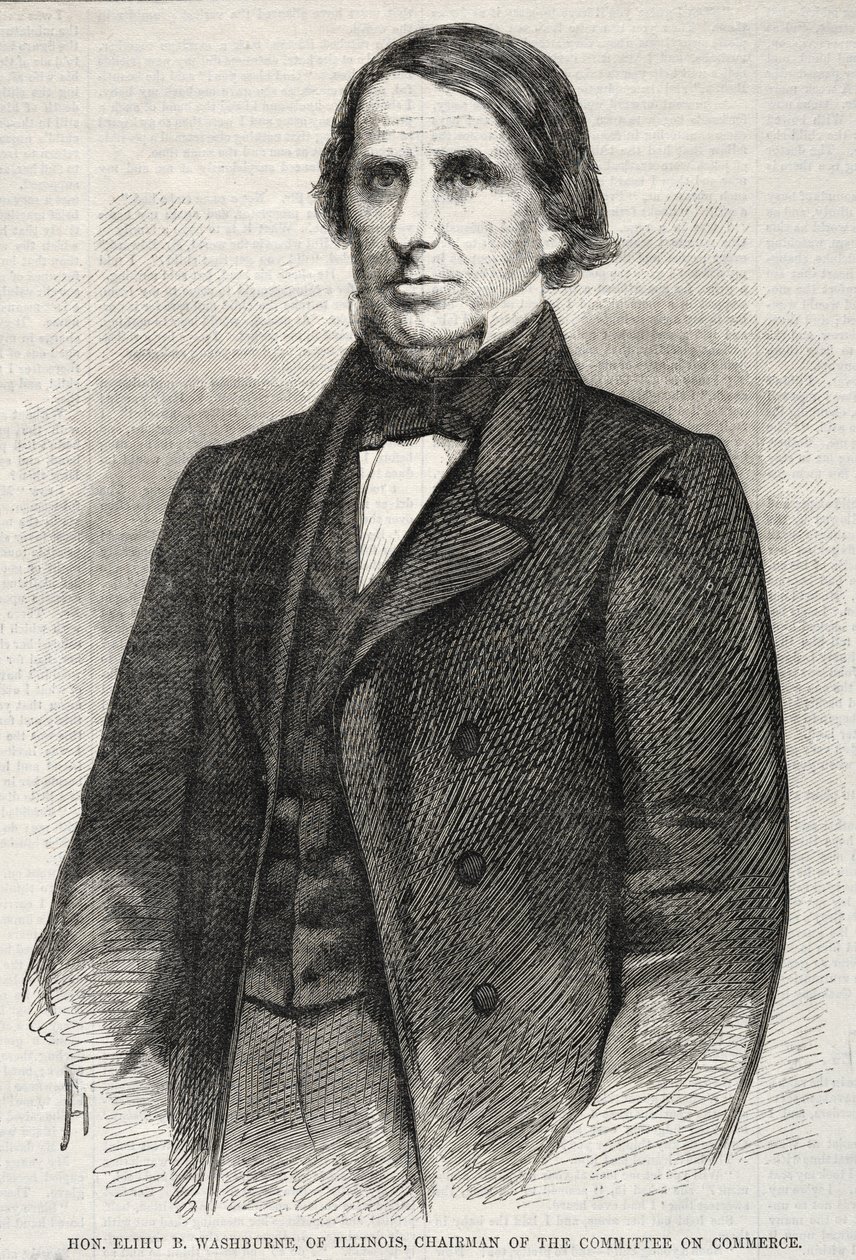 Hon. Elihu B. Washburne, de Illinois, Presidente do Comitê de Comércio, 1860. de Winslow Homer