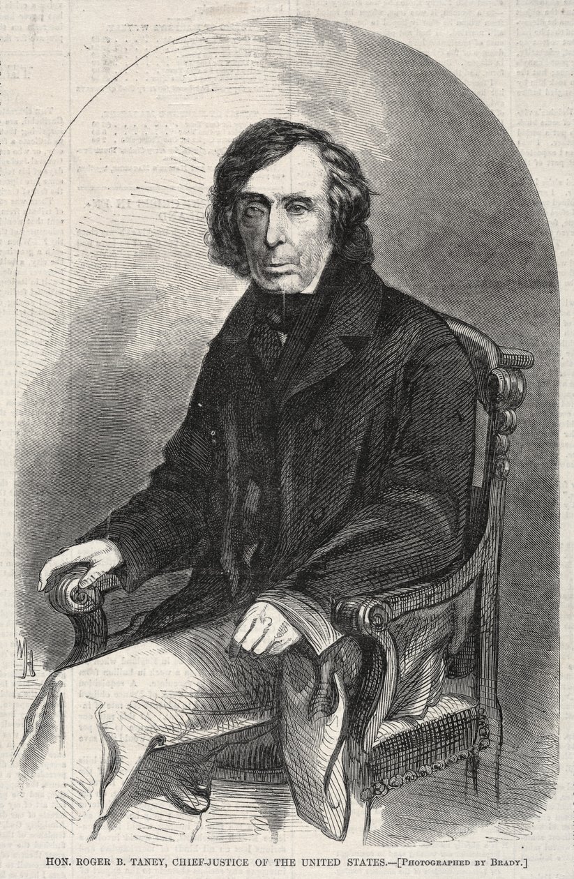 Hon. Roger B. Taney, Chefe de Justiça dos Estados Unidos, 1860. de Winslow Homer