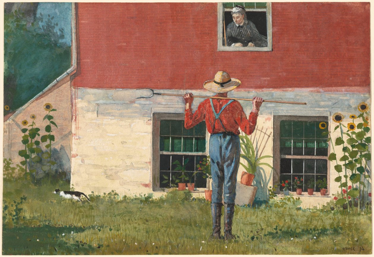 No Jardim (Namoro Rústico) de Winslow Homer