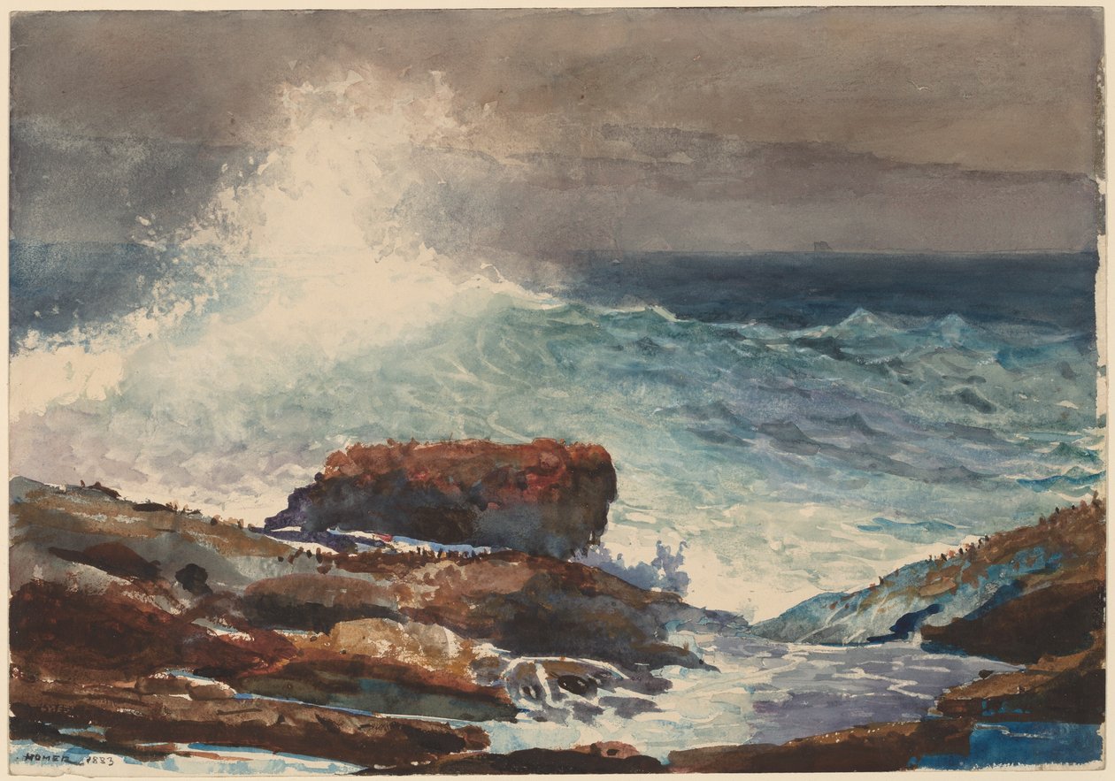Maré Incoming, Scarborough, Maine de Winslow Homer