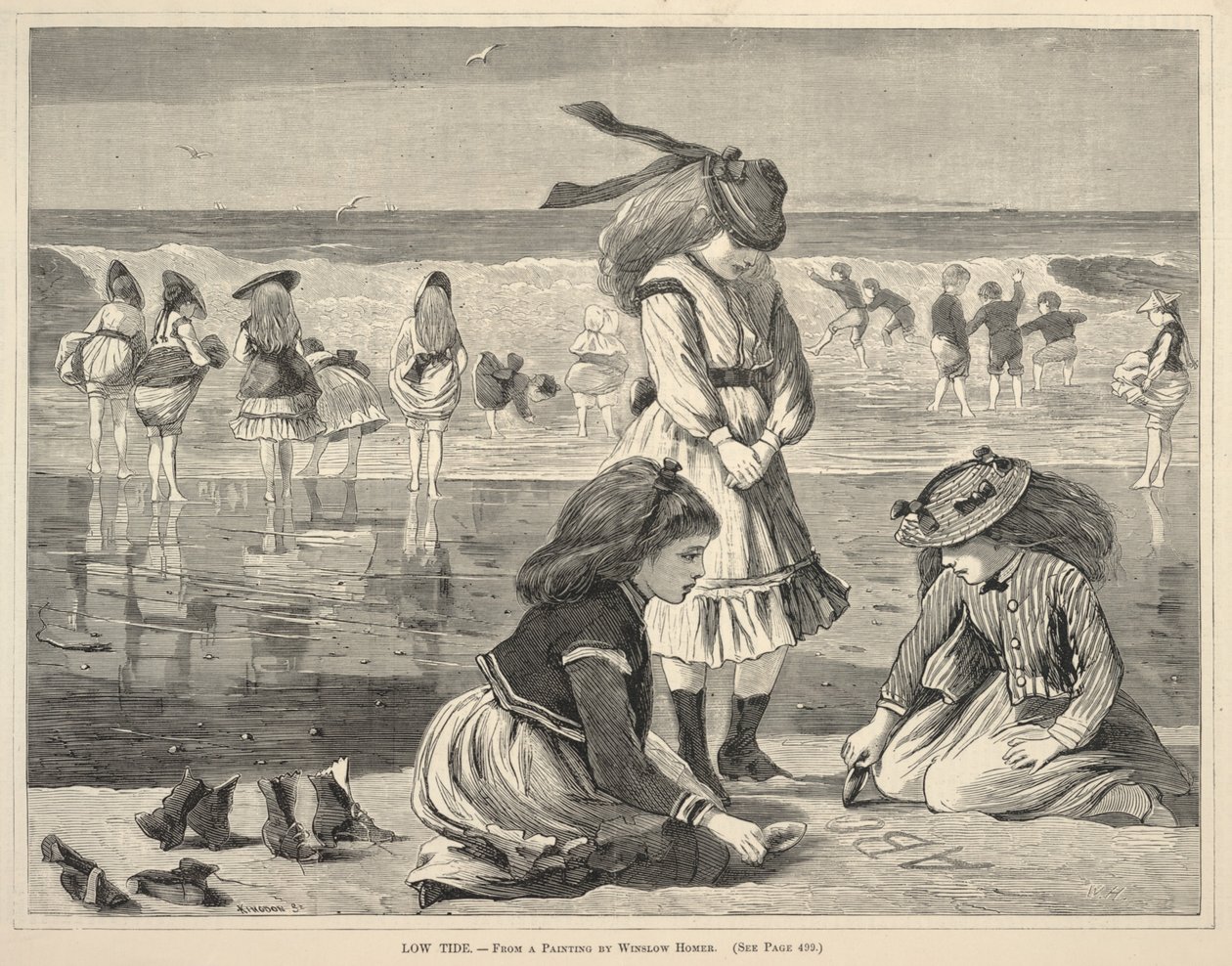 Maré baixa, de Todos os sábados, 6 de agosto de 1870 de Winslow Homer