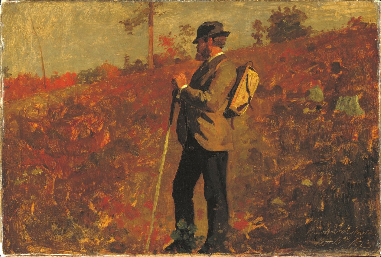 Homem com uma mochila de Winslow Homer