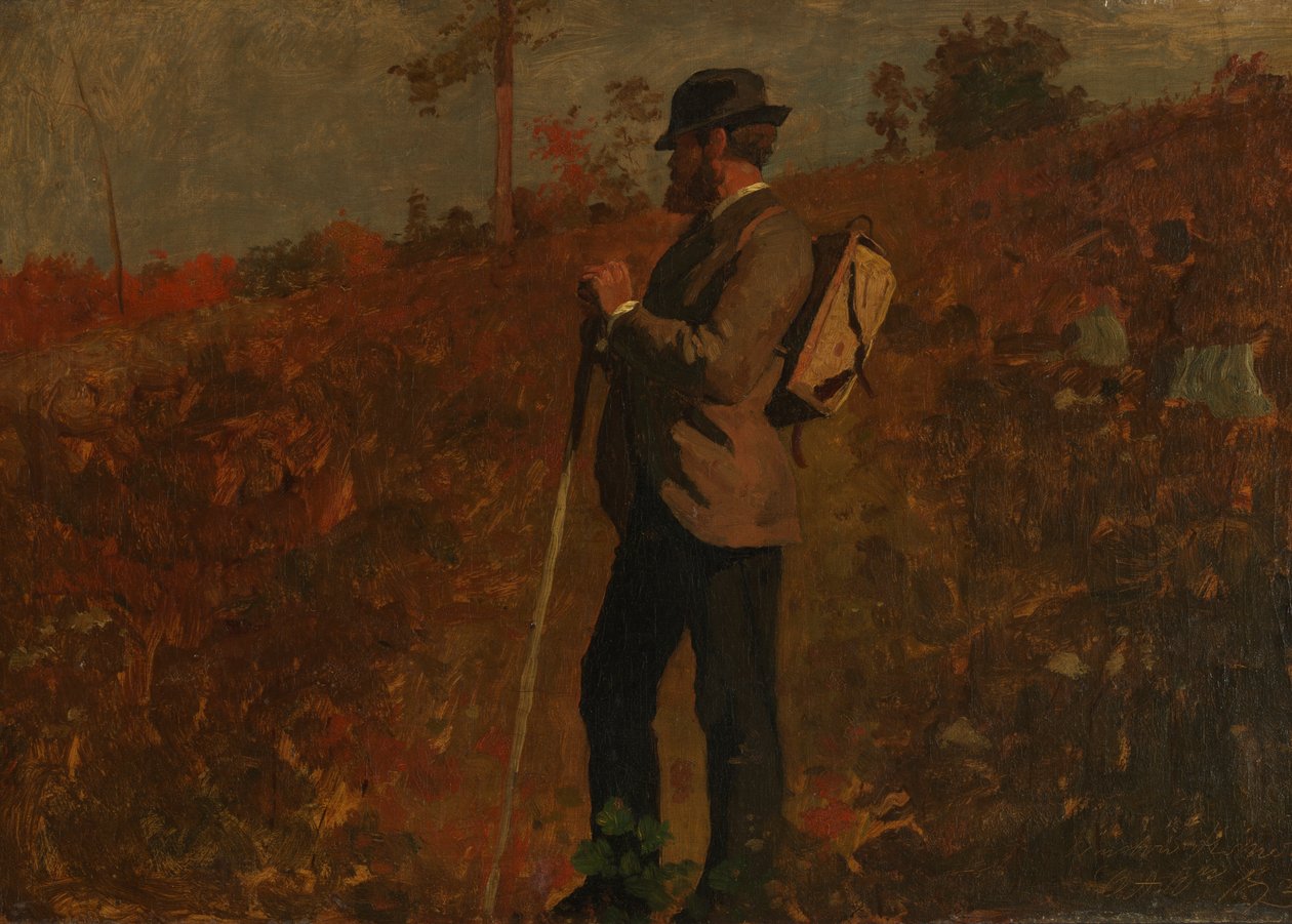 Homem de Mochila, 10 de Outubro de 1873. de Winslow Homer