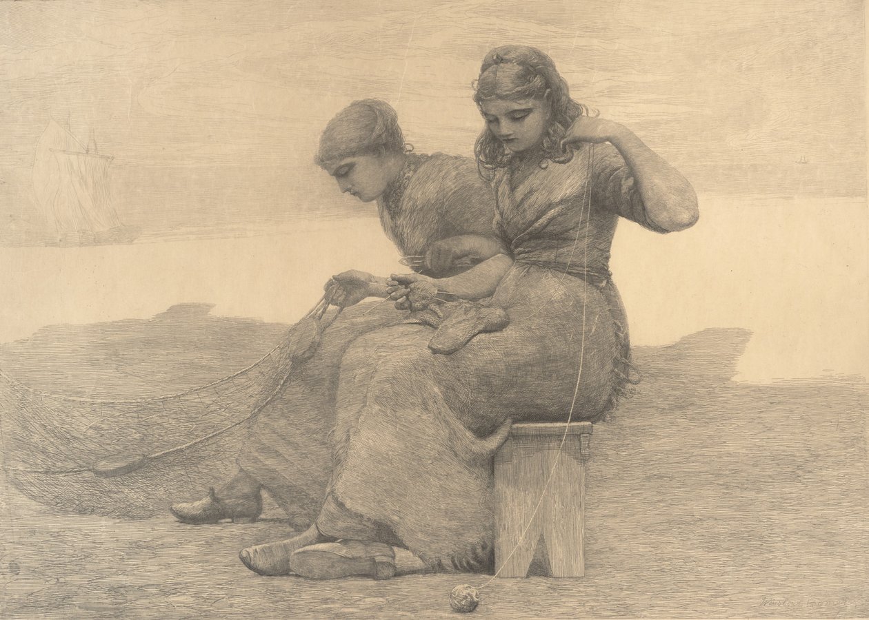 Remendar as lágrimas, 1888. de Winslow Homer