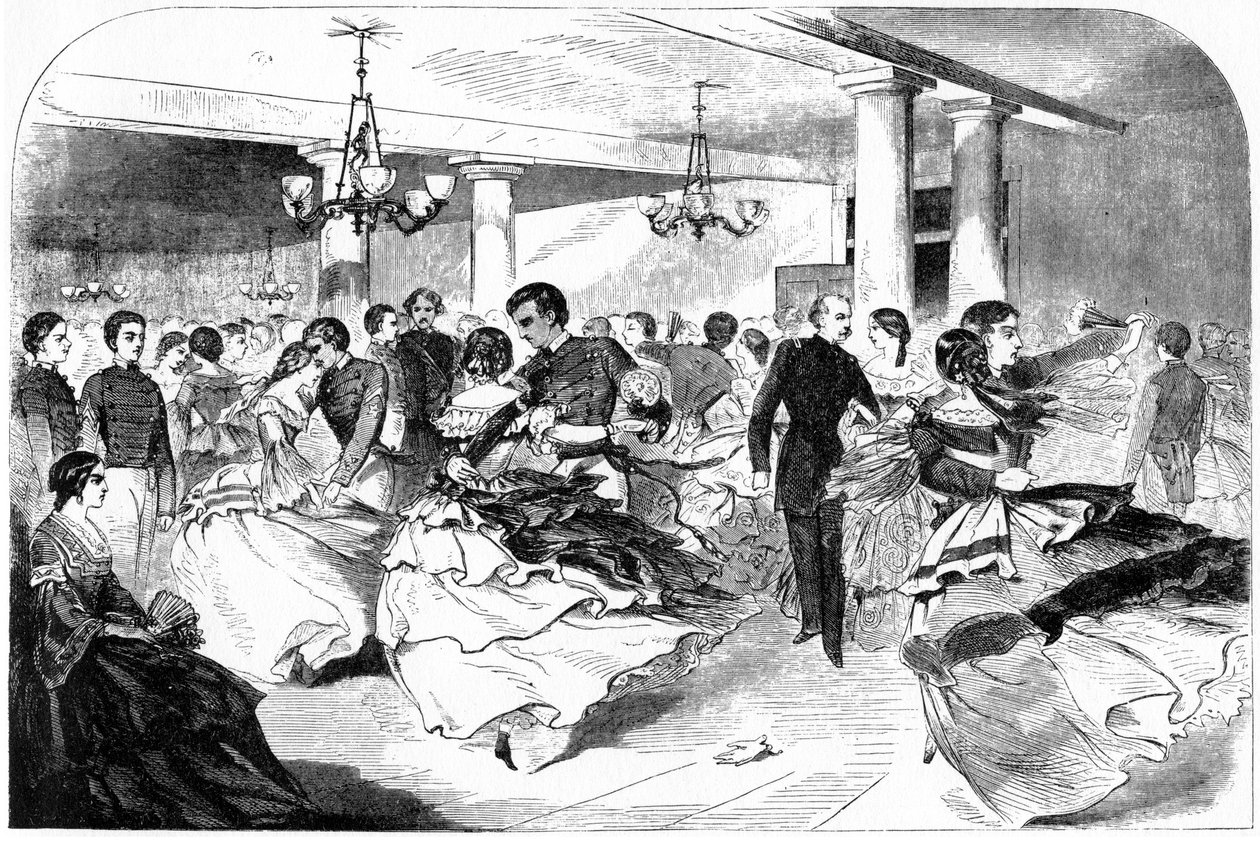Academia Militar, The Hop, Hotel Cozzens, 1859. de Winslow Homer