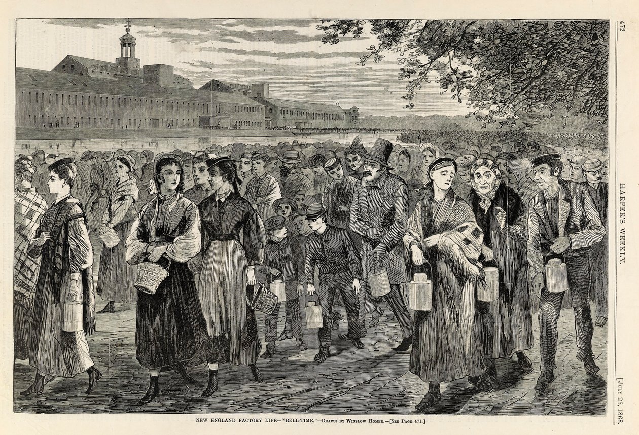 Vida nas fábricas de Nova Inglaterra - "Bell-Time", de Harper