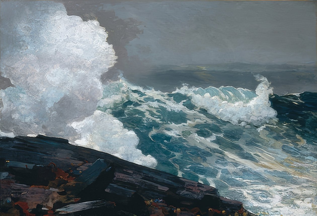 Vento Nordeste - Nordeste. Revisado em 1895, 1901 de Winslow Homer