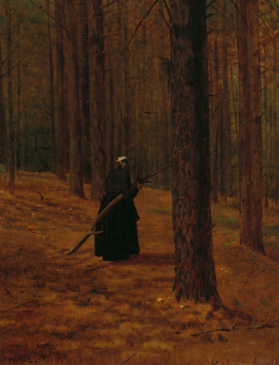 Velha reunindo escova, 1865 de Winslow Homer