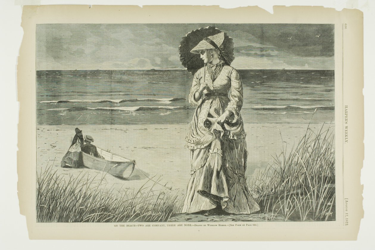 Na praia - Dois são companhia, três não são nada de Winslow Homer