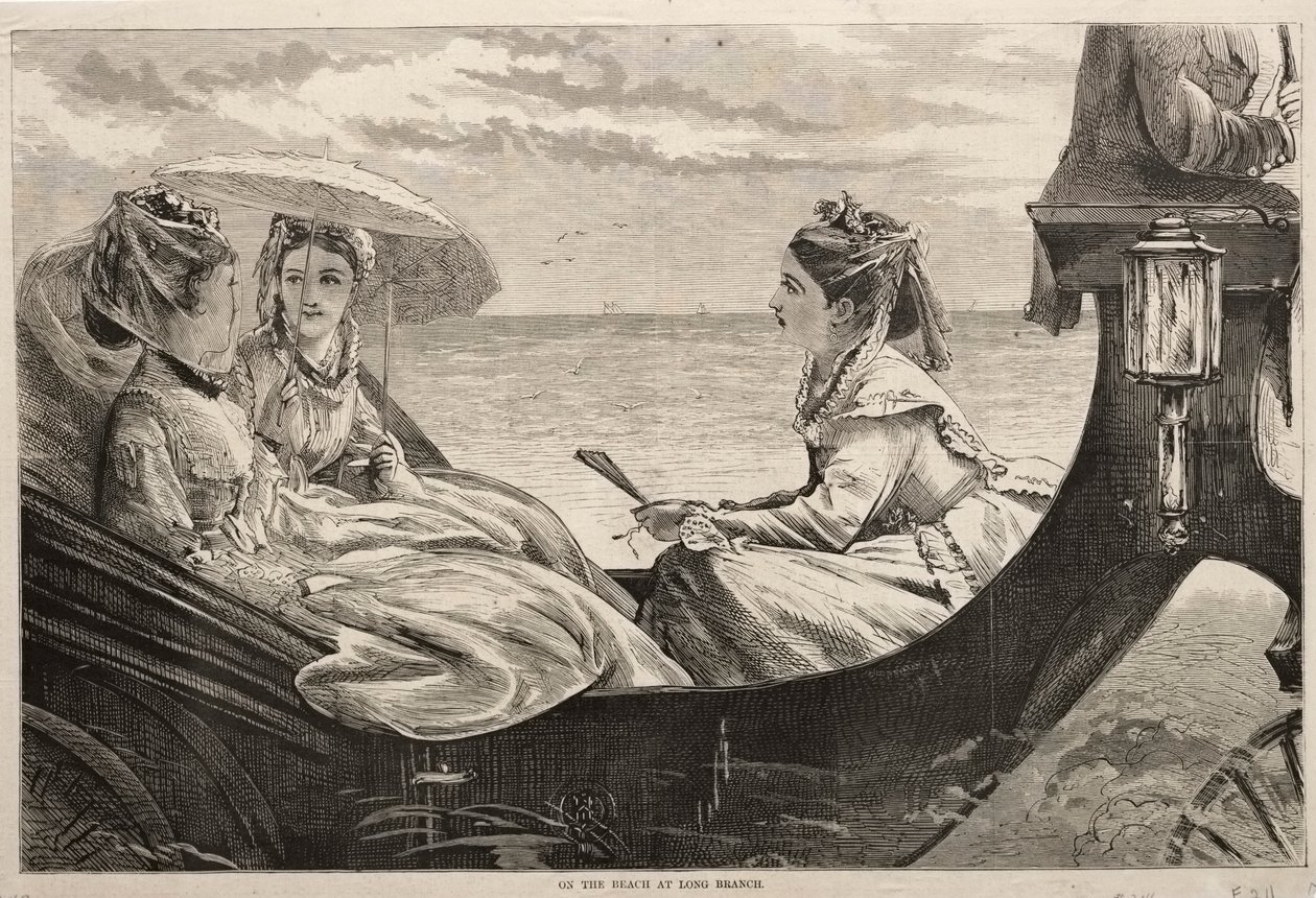 Na praia de Long Branch, 1870. de Winslow Homer