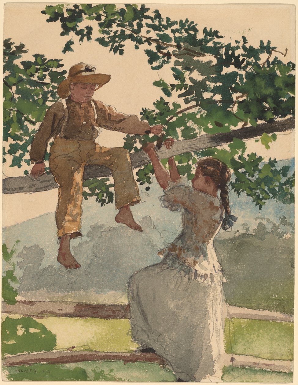 Em cima do muro de Winslow Homer